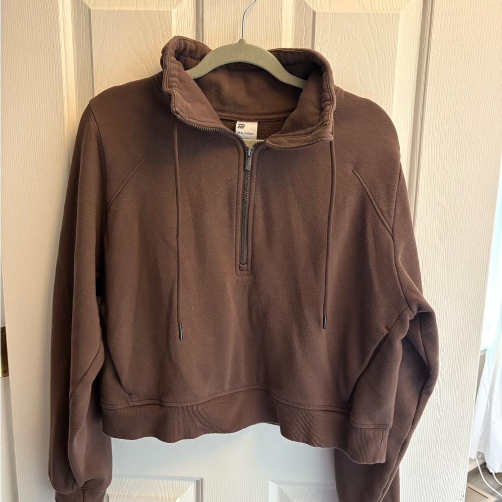 Brown Quarter Zip